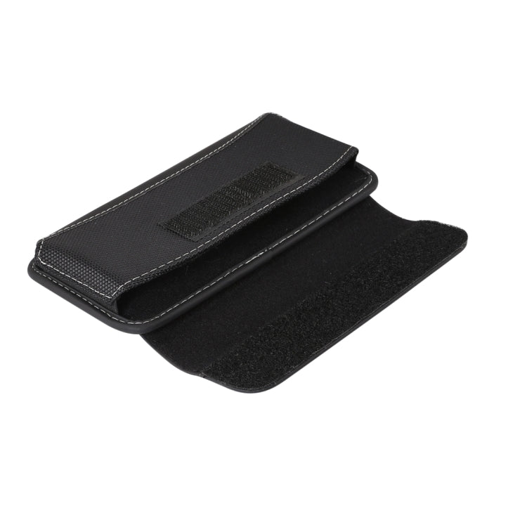 For iPhone XR Men Universal Oxford Cloth Portable Mobile Phone Waist Pack Leather Case / Huawei Mate 20 Pro / 5.5 Inch or Below Smartphones